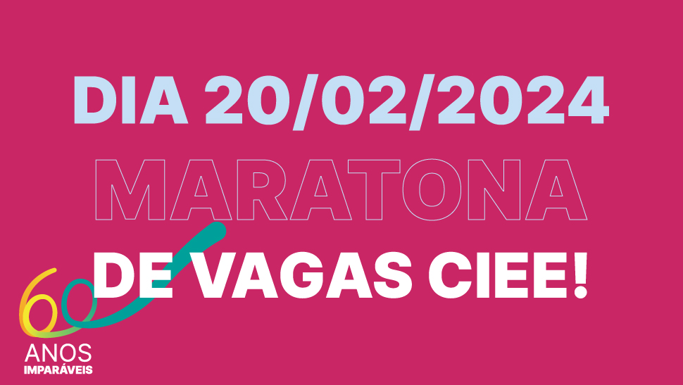 Texto avisando sobre a maratona que irá ocorrer no dia 20 de fevereiro de 2024