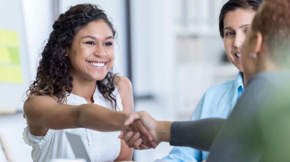 Escritório gerente entrevistas potencial novo funcionário