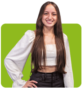 Foto da Maria Eduarda, jovem estudante